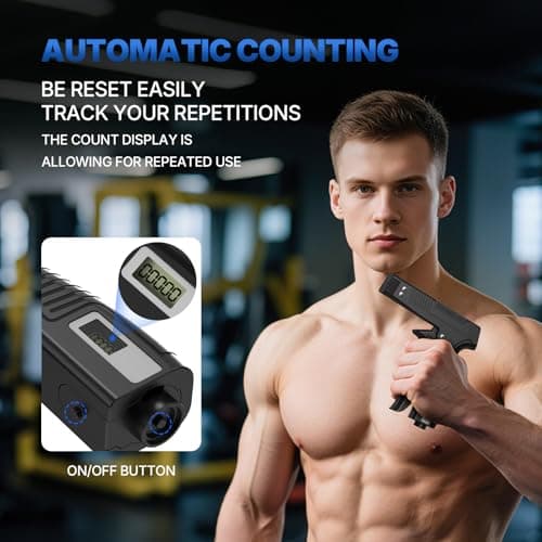 Grip Strength Trainer with Finger Exerciser, Digital Counter Adjustable Hand Grip Strengthener for strength training, recovery and muscle building (1) - Thumbnail 4
