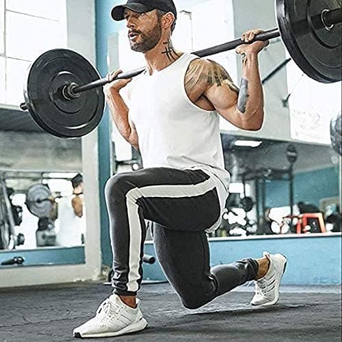 COOFANDY Men's Tank Top Cotton Moisture Wicking Muscle Shirt White Summer Sleeveless Shirts Gym Workout Tank - Thumbnail 3