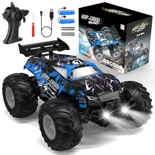 Hielse Remote Control Car, All-Terrain Remote Control Truck for Boys, Rechargeable Rc Truck with LED, 1:20, 10KM/H, 2 Motors, 2.4GHZ, Speed Friendly, Sturdy, Rc Cars for Christmas, Kids, Beginner - Image 1