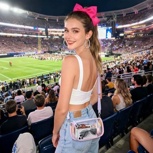 CLUCI Clear Bags for Women,Small Clear Purse,Clear Crossbody Bag,Clear Shoulder Bag for Concerts Sports Events Festivals - Thumbnail 2