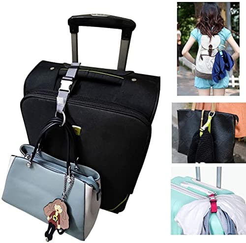 2PCS Add a Bag Luggage Strap Jacket Gripper,Heavy Duty Luggage Straps Carry-on Baggage Suitcase Straps Belts Travel Accessories Carry Your Extra Bags (Grey) - Thumbnail 6
