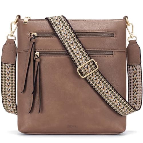 GEMIU Crossbody Purses for Women Multi Pocket Crossbody Bags for Women Trendy Dark Taupe - Image 1