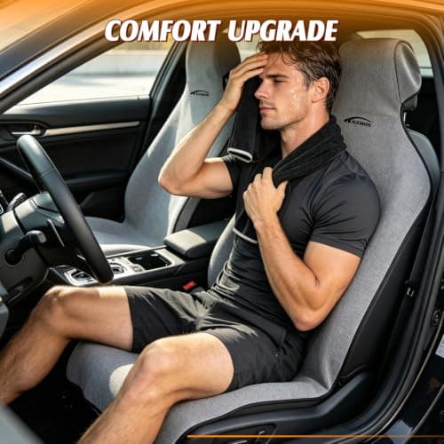 KIGEMOS Car Seat Cover Towel for Cars, SUVs, Vans and Trucks, 2 Pack, Gray - Thumbnail 2