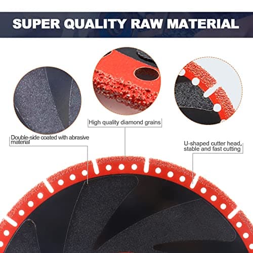 Metal Cutting Diamond Blade 4 1/2"- BRSCHNITT 115mm All-Purpose Diamond Saw Blade for Rebar Sheet Metal Angle Iron Stainless Steel Concrete. - Thumbnail 6