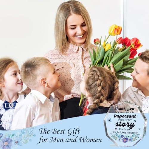 Valentines Day Teacher Gifts for Women Men Teachers Appreciation Week Thank You Gifts Birthday Christmas Thanksgiving Gifts for Boss Leader Coworker Manager Coach Mom Teacher Acrylic Signs Plaques - Thumbnail 3