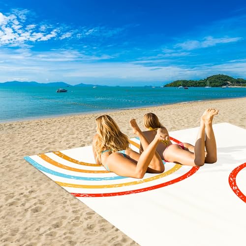 SkyNature 110''×118'' Beach Blanket, Waterproof Sandproof Beach Mat Lightweight Outdoor Picnic Blanket for Travel, Camping, Hiking - Thumbnail 3