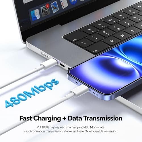 Compatible with Phone15/16/17 Charger Fast Charging,20W Dual USB C Charger Block with Two 10FT USB C-C Charging Cables with Phone 15/16Pro Max/16Plus,15Plus/15Pro/15Pro Max,Pad Pro/Air,(2Pack,White) - Thumbnail 3