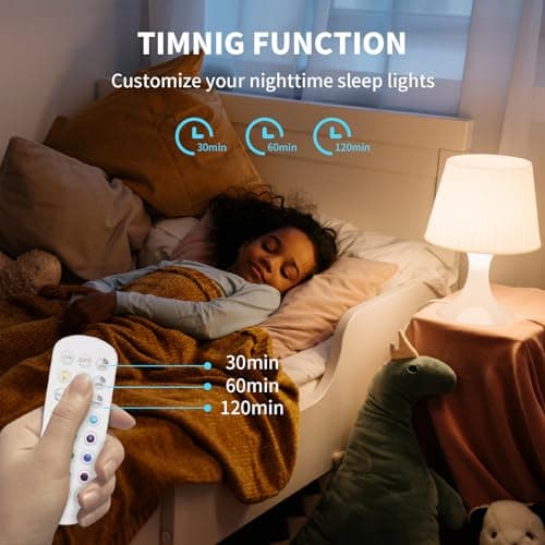 HISTAR Rechargeable Light Bulbs with Remote, E26 Battery Operated Light Bulb for Non-Hardwired Fixture, 3-Color Temperature, RGB, Timer, 4Pack - Thumbnail 3