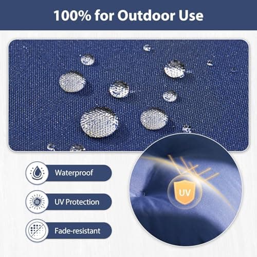WEOAVRY 4" Thick Outdoor Bench Cushion 44x19x4 Inch, Waterproof Patio Furniture Cushions, Bench Seat Cushion for Porch Swing, Window, Indoor - Thumbnail 4
