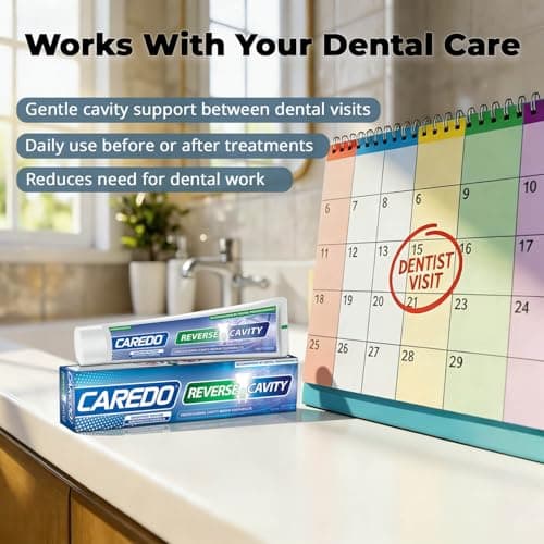CAREDO Cavity Reversal Hydroxyapatite Toothpaste for Adults, Cavity Tooth Filler as Home Cavity Repair, Fluoride Free Reverse Cavities Treatment for Tooth Decay Repair, Remineralizing Repair 3.52OZ - Thumbnail 4