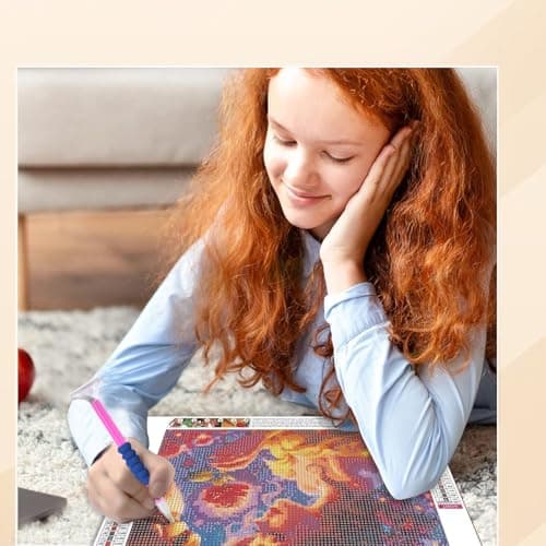 KEYRANKE 2 Pack Villa Diamond Painting Kits for Adults 5D DIY Diamond Art Kit Paint with Round Full Drill Diamonds for Beginners Gem Paintings Art for Home Wall Decor Gifts (12X12 Inch) - Thumbnail 6