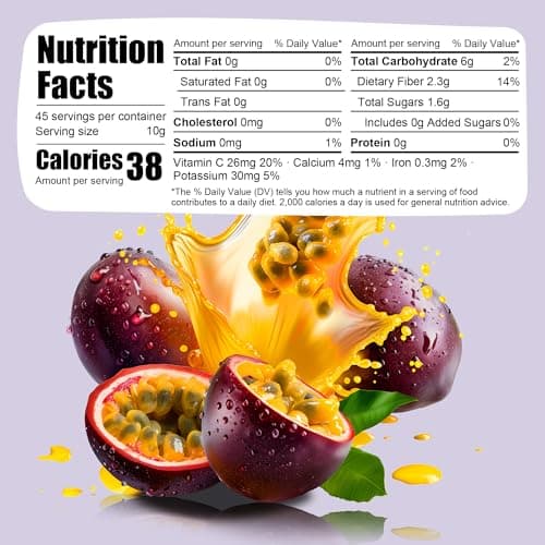 16 oz Freeze Dried Passion Fruit Chunks - 100% Natural, No Sugar No Additives | Crunchy Tropical Fruit Snacks for Smoothies, Baking, Yogurt, Tea & Desserts | Vegan, Gluten-Free - Thumbnail 2