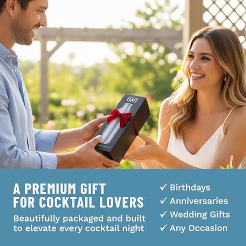 Elevated Craft Hybrid Cocktail Shaker - Premium Vacuum Insulated Stainless Steel Cocktail Shaker - Innovative Measuring System - Martini Shaker for the Home Bartender - 28oz Total Volume - Thumbnail 6