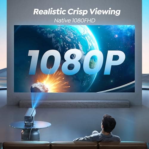 Mini-Projector with WiFi and Bluetooth, 【600ANSI/Electric Focus】 Native 1080P 4K Portable-Outdoor-Movie-Projector, 270°Adjustable Stand/Auto Keystone, TOPTRO Smart-Proyector for Phone/TV Stick - Thumbnail 2
