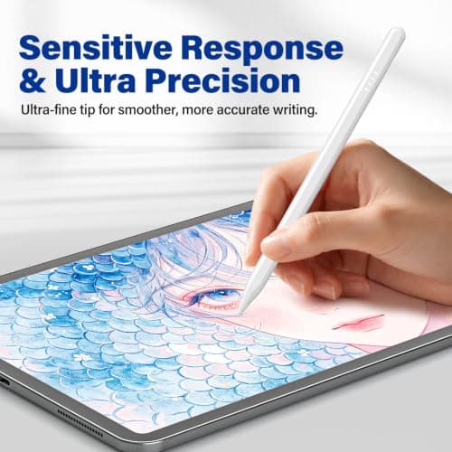 Thrillza Stylus Pen for iPad 2018–2026 Fast Charge Magnetic Attachment, Palm Rejection, Tilt Sensitive Precision Pencil Alternative for Apple iPad Pro 11"/12.9"/M4, Air 3/4/5/M2/M3/M4, mini 5/6/7 PD - Thumbnail 6