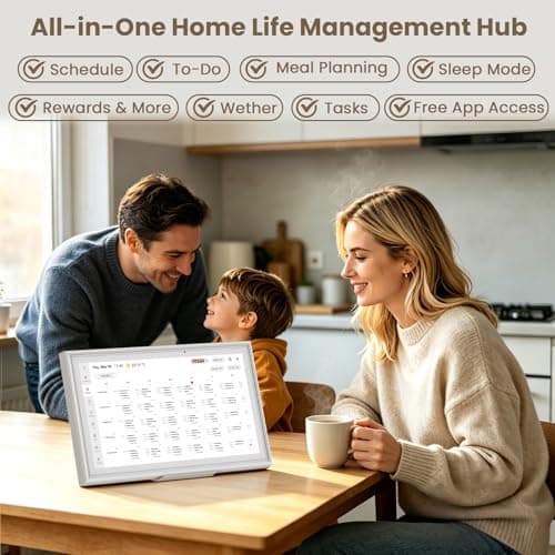 15.6 Inch Digital Calendar Wall Touch Screen, Smart Family Calendar & Chore Chart for Kids, 1080P Full HD Electronic Planner, Digital Picture Frame, Wall & Desk Mountable - Thumbnail 2