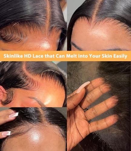 Mlip 5x5 HD Lace Closure Body Wave, 0.10mm Ultra Thin Invisible Swiss Lace, Skinlike Real HD Lace Melt into Skin Perfectly, Pre-plucked Natural Hairline, Raw Indian Human Hair 18 Inches - Thumbnail 4