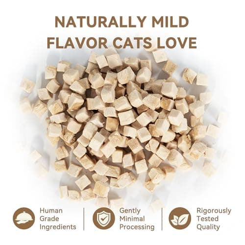Heckin Yum Freeze Dried Chicken Cat & Dog Treats, Single Ingredient, Healthy Cat Snacks & Food Toppers for Picky Cats, 4 oz - Thumbnail 2