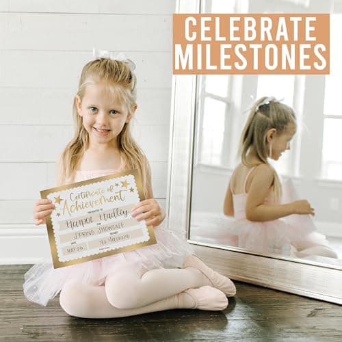 Premium Real Gold Foil Classroom Award Certificates for Students -25 Certificate of Achievement Awards, Certificate Paper, Preschool Graduation Certificates, Kindergarten Diploma, Star Student Honors - Thumbnail 6