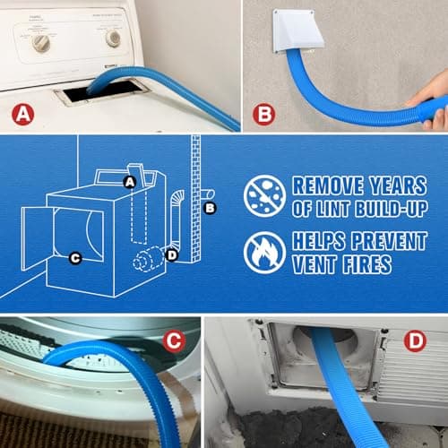 Sealegend Dryer Vent Cleaner Kit Vacuum Hose Attachment Compatible with Most Vacuum Cleaner, Quickly Lint Remover Cleaning Supplies - Thumbnail 3