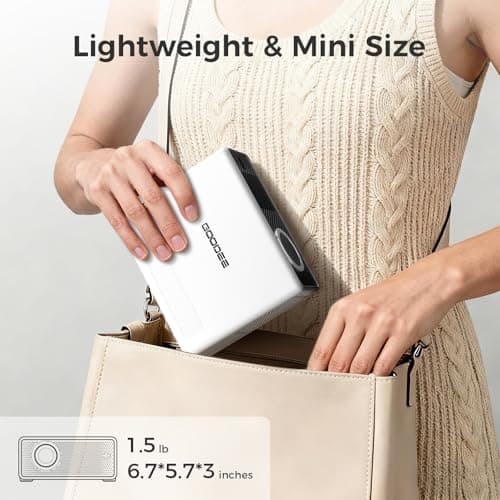 GOODEE Mini Projector with WiFi and Bluetooth - Built-in Apps, 1080P HD Home Theater Compatible with Netflix/YouTube/Prime Video, Short Throw Projectors Support HDMI/Smartphone/Laptop - Thumbnail 6