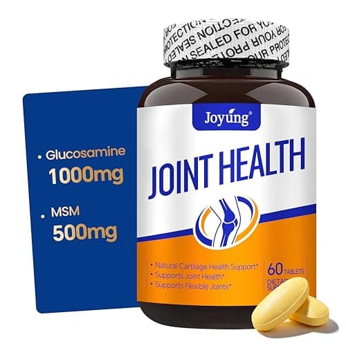 Joyung Joint Health Supplement with 1000mg Glucosamine & 500mg MSM - Advanced Cartilage & Bone Support - Includes Vitamin D3, Manganese & Eggshell Membrane - 60 Tablets - Image 1