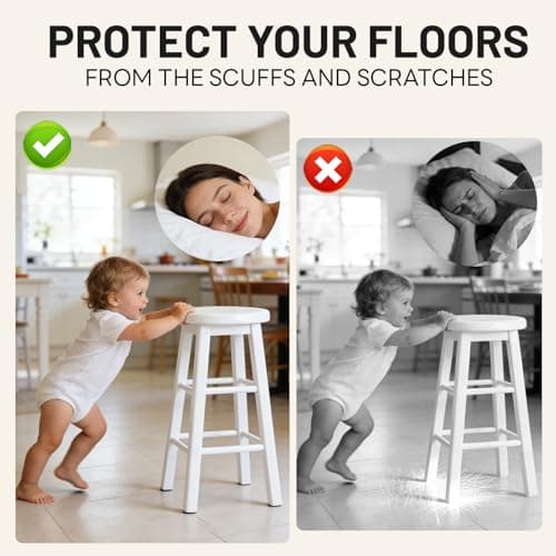 Felt Furniture Pads 114 PCS, 7 Sizes, Felt Pads for Chair Legs, Suitable for Round and Square Chair Legs, to Prevent Scratches, Reduce Noise and Protect The Floor (Black) - Thumbnail 3