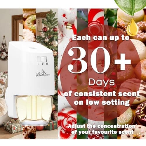 Plug-In Air Freshener Refills 12 Pack - Holiday Scents with Sweet Home, Frosted Donut, Mistletoe, Candy Canes - Wall Plug in Refills 7.92 Fl Oz - Compatible with Air Wick & Glade, Not for Glade Plus - Thumbnail 4