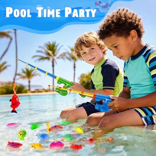 CozyBomB™ Magnetic Fishing Toy Pole 2 Pack for Replacement | No Fishes are Included, Bathtime Carnival for Toddler Education Teaching, Party Fishing Poles Rod Ocean Sea Animals Birthday Gift (X-Large) - Thumbnail 4
