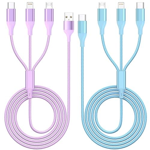 3 in 1 Charging Cable,Multi Charger Cable USB Phone Multiple Charger Cord