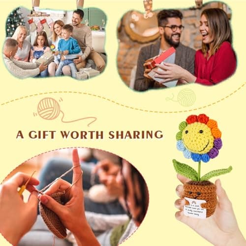 Gifts for Him Her, Positive Crochet Animals, Card Conten: Tis is a Littte Reminder that You are a Truey Marvelous Human Being. Encouragement Gifts for Women Men - Thumbnail 5