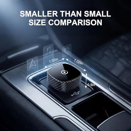 Wireless CarPlay Adapter for Apple iPhone & Android Auto 2026 Upgrade - Bluetooth & Wi-Fi, Plug & Play, 3X Fast Auto-Reconnect, No Latency, Convert Wired to Wireless Car Play Adapter (Black) - Thumbnail 4
