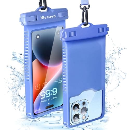 Niveaya IPX8 Waterproof Phone Pouch Case Compatible for iPhone 17 16 15 14 13 12 Pro Max Up to 7", Cruise Ship Essentials Must Haves Dry Bag for Vacation Beach Travel Kayak Accessories - Image 1