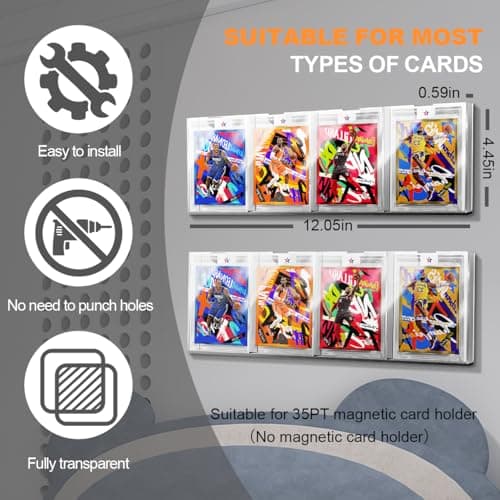 Sports Card Display Case for Evolving Collections, 35PT Graded Card Display Frame for Collector, Card Display Case for Football Basketball Hockey Psa and Trading Card - Thumbnail 2