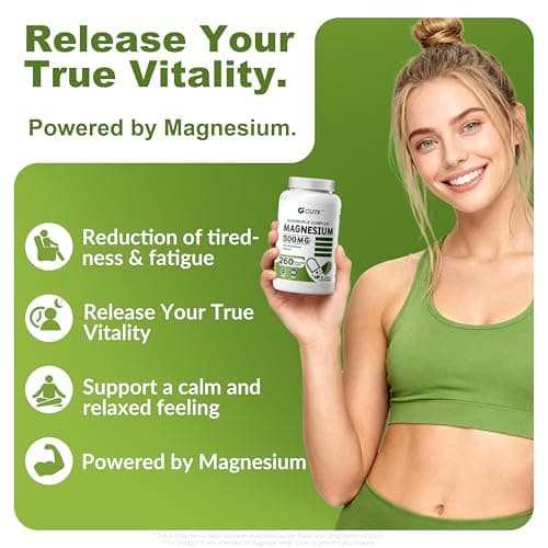 Magnesium Glycinate Complex Supplements, 260 Capsules (130 Servings) | 500mg Magnesium Glycinate, Citrate, Malate & Oxide | High Absorption, Vegan, Gluten Free, Easy to Swallow 260 Count (Pack of 1) - Thumbnail 5