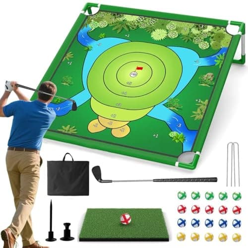 VQRZG Golf Chipping Game, Play PortableGolf Target Practice Game Set, Fun Indoor & Outdoor Family Yard Game for Backyard, Beach, Parties, Office (Golf Chipping Game Set) - Image 1