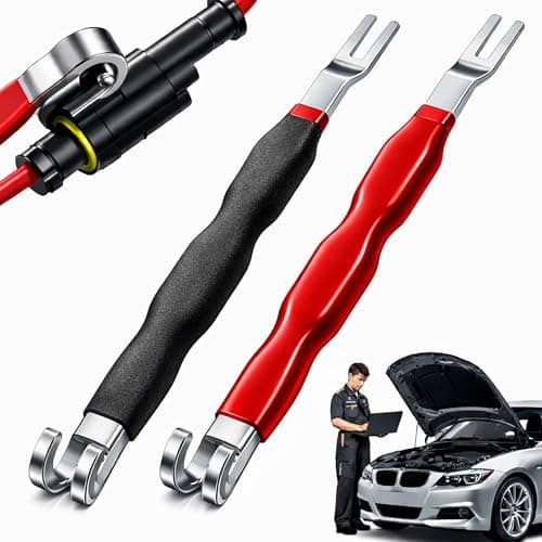 Automotive Electrical Terminal Connector Separator Removal Tool, Handy Automotive Electrical Connector Removal Tool - Easy to Use, Damage Free, Comfort Grip for Cars, Trucks, and SUVs (Red+Black) - Image 1