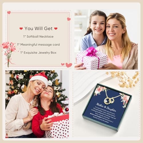 Goxygen Mother Daughter Necklace Gift - 14K Gold Plated Interlocking Circles Pendant Necklace, Dainty Daughter Gifts from Mom, Meaningful Birthday Christmas Mother’s Day Jewelry Gift for Mother (Gold) - Thumbnail 6