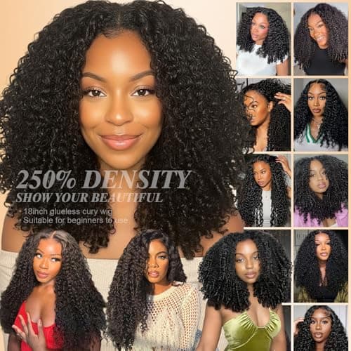 Burmese Curly 250% Density Drawstring Wig 13x4 HD Lace Front Wigs Human Hair Glueless Pre Plcuked Pre Cut Pre Bleached Konts Burmese Curly Wig for Black Women 100% Unprocessed Virgin Hair 20inch - Thumbnail 5
