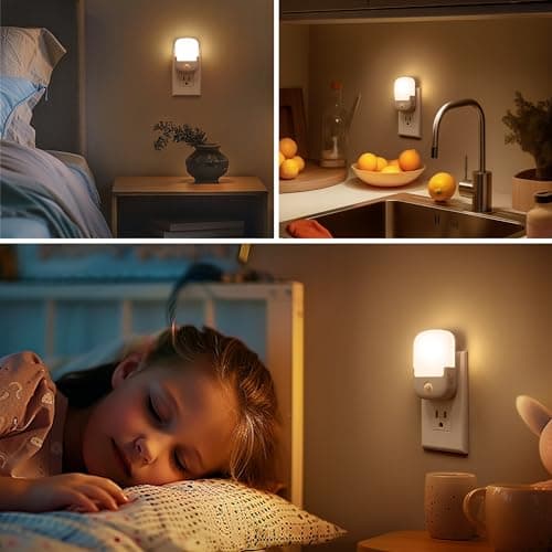 Briignite Motion Sensor Night Light, Plug in, Dusk to Dawn, Adjustable Brightness Led Night Lights Soft White, 1W, Bedroom, Kids Room, Bathroom, Stair - Thumbnail 6