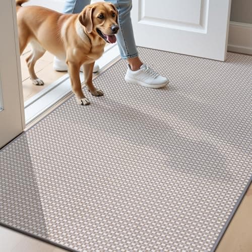 U'Artlines Door Mat 36"x59",Non Slip Rubber Backing Floor Mats, Absorbent Dirt Resistant Low-Profile Doormats, Front Door Mat Rug for Indoor Outdoor Entry, Patio, Porch Grey - Image 1