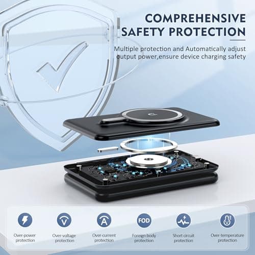 Wireless Charger iPhone - 3 in 1 Charging Station for Apple Devices for iPhone 17 16 15 14 13 12 Pro Max Plus - Foldable Magnetic Charging Pad for Apple Watch Series & Airpods Series - Thumbnail 3