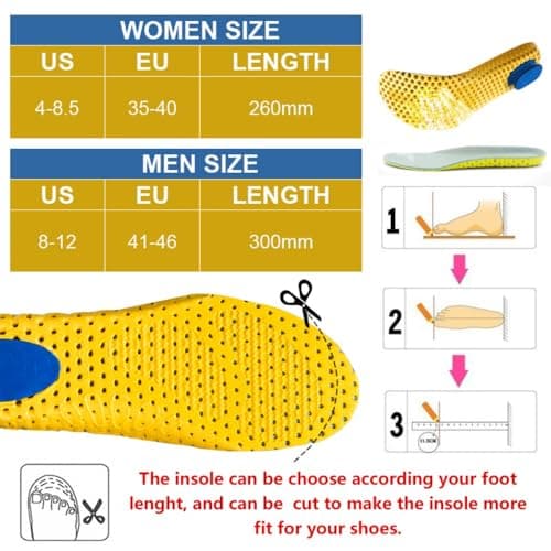 XINIFOOT 3 Pairs Elastic Shock Absorbing Shoe Insoles Breathable Honeycomb Sneaker Inserts Sports Shoe Insole Replacement Insoles for Women - Thumbnail 2