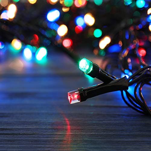 XUNXMAS Bright Christmas Lights Outdoor 300 LED String Lights, 100ft Connectable 8 Modes Christmas String Lights Tree Lights for Home, Party, Holiday, Halloween Indoor Xmas Decorations Multicolor - Thumbnail 3