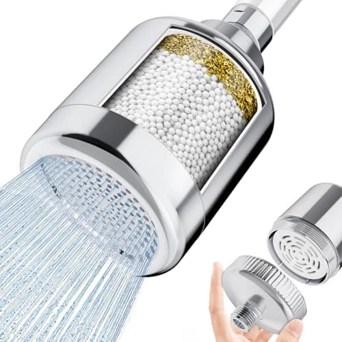 SR SUN RISE Shower Filter for Hard Water – 2-in-1 High Pressure Shower Head with Filter, 20-Stage NSF Certified Cartridge Removes Chlorine, Portable 3-Inch Chrome for Healthier Skin & Hair - Image 1