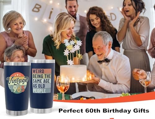 DLOCCOLD 60th Birthday Gifts For Men Tumbler 20oz - 1965 50th Cool Birthday Gift for Him 60 Year Old Men, Dad, Husband, grandpa - Present Turning 60 Year Old, Birthday Decorations Vintage 1965 Tumbler - Thumbnail 4