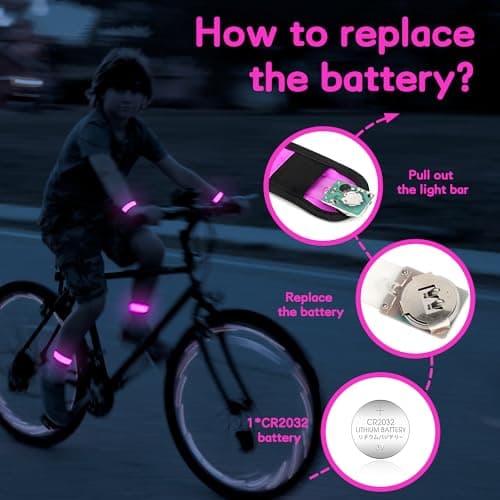 esonstyle 6 PCS LED Bracelets, LED Light Up Bracelets, Pink LED Wristbands, Led Slap Bracelets for Walking, Running, Jogging, Concerts, Sports, Camping, Sporting Events, Party, Rave Accessories - Thumbnail 6