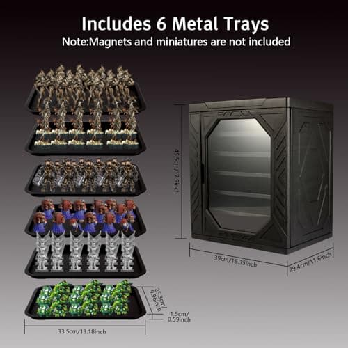 YWJHMY Miniature Carrying Case, Display and Transport Action Figure Display case for Warhammer 40k. (rectangular) - Thumbnail 3