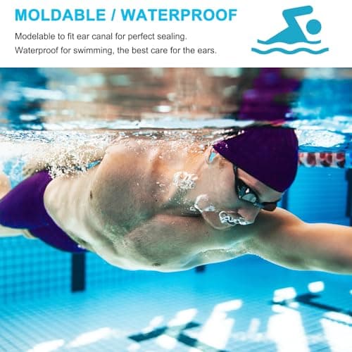 Becheln Ear Plugs for Sleeping, Waterproof Moldable Silicone EarPlugs for Sleeping Noise Cancelling, Mowing, Swimming and Concerts, 8 Pair (16 Count) - Thumbnail 4