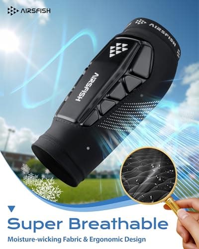 AirsFish Soccer Shin Guards Kids Youth, Ski Shin Protector for Boys Girls Men Women, Ski Shin Pads Defender, Lightweight Calf Protective Gear, Breathable Canilleras de Futbol para Niños - Thumbnail 6